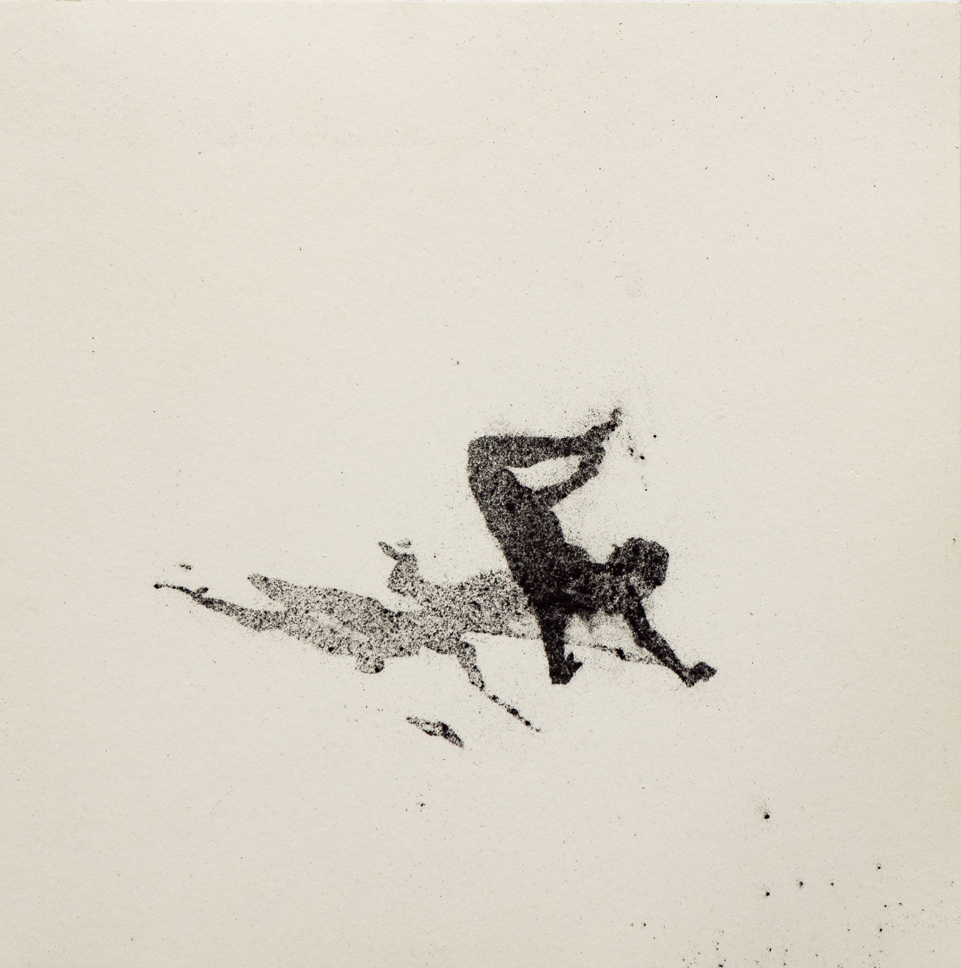 Untitled (26) (sold), graphite(powder) on paper, 23,4 x ± 23,4 cm, 2020