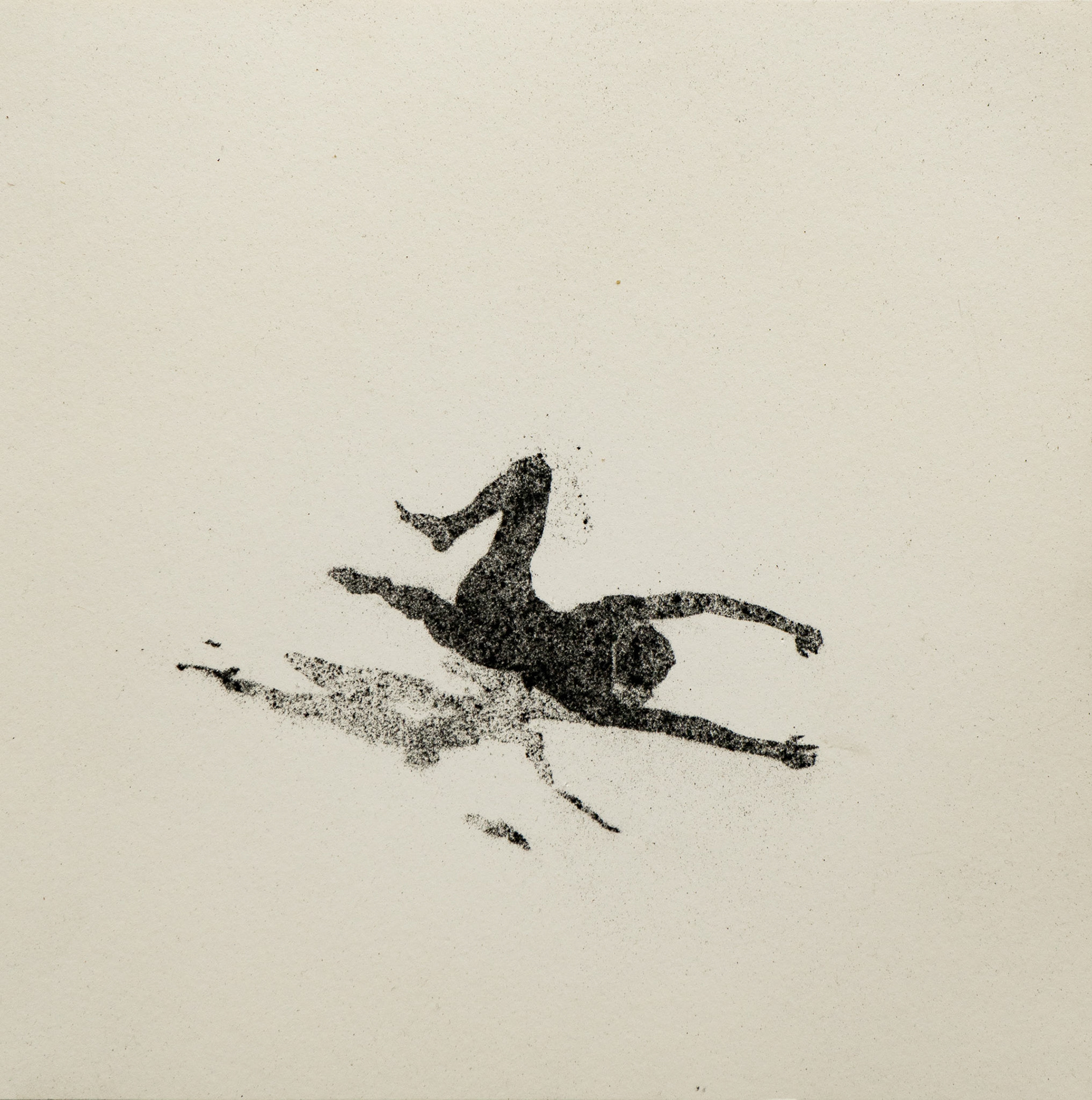 Untitled, graphite(powder) on paper, 23,4 x ± 23,4 cm, 2020