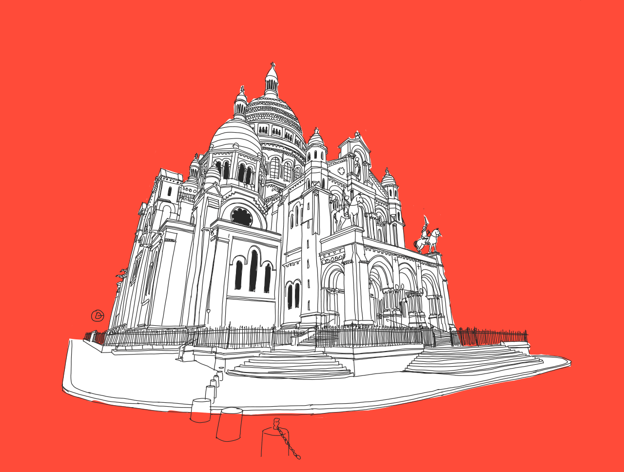 Illustration de la Basilique du Sacré-Cœur de Montmartre, Paris, France