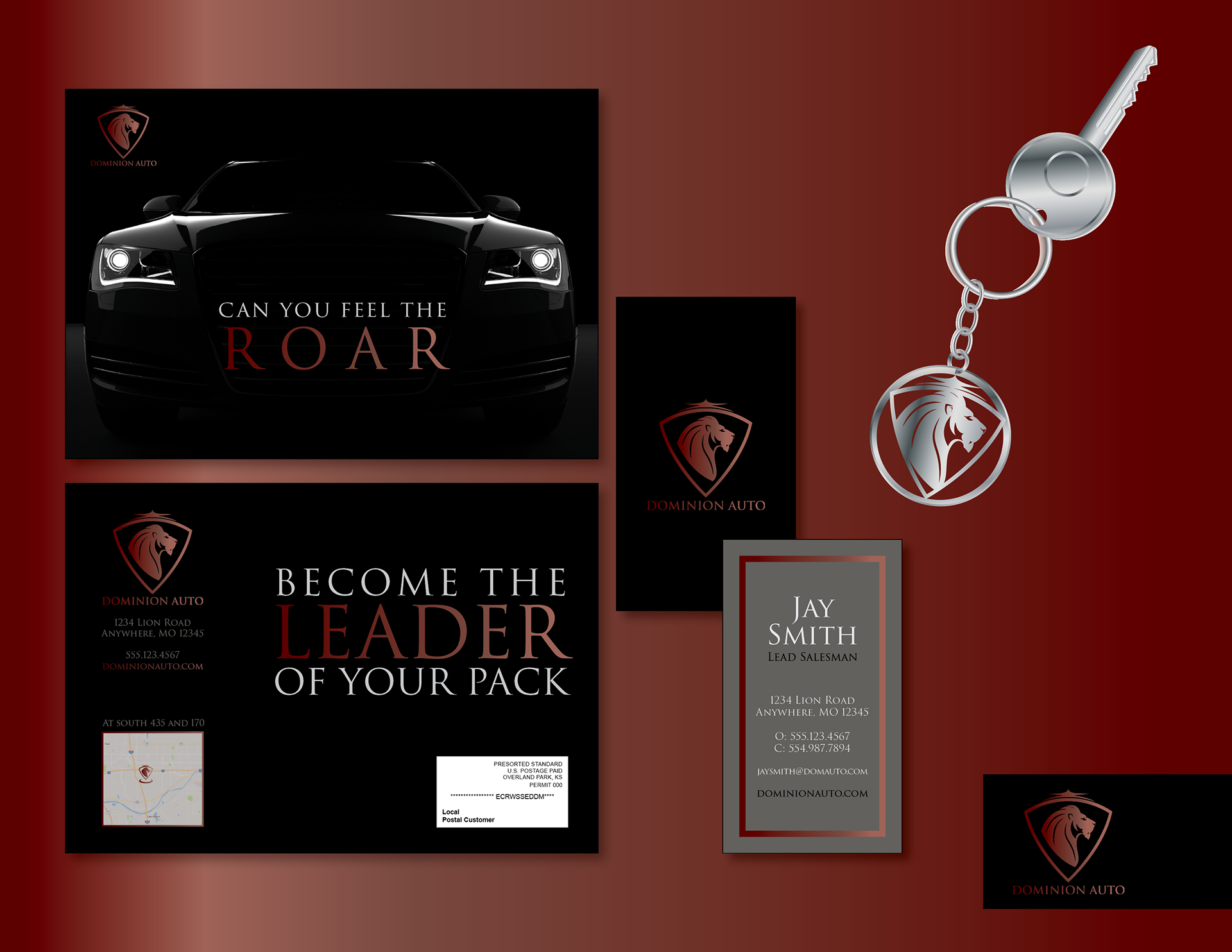 lindsey estes Dominion Auto Luxury Car Dealership Branding Package