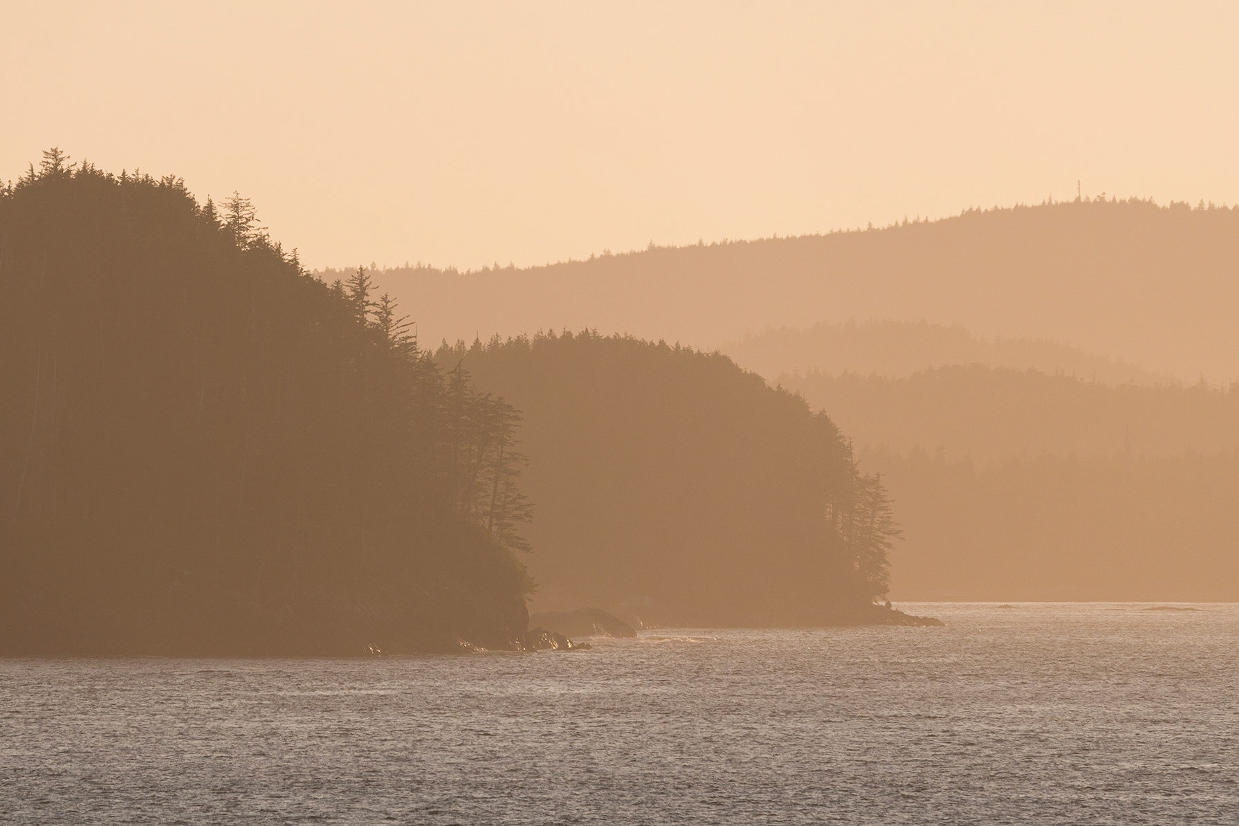 The Inside Passge, from Port Hardy to Prince Rupert.