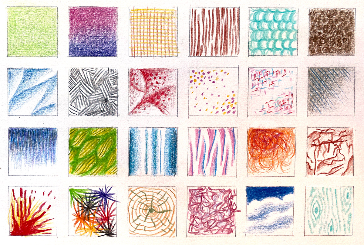 Kingsley Art - Coloured Pencil Textures