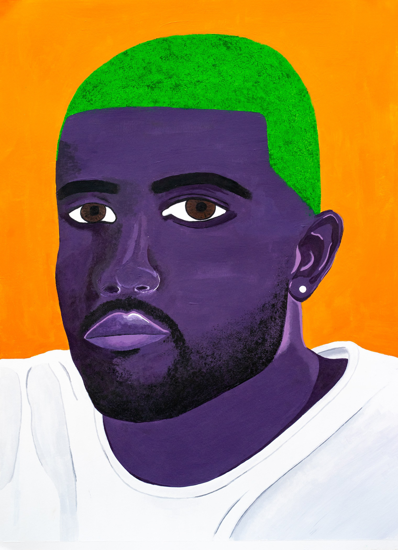 Sophia Kless, Frank Ocean, Painting, Gilmour Academy, Educator: Susan Southard, Grade 12,  Honorable Mention