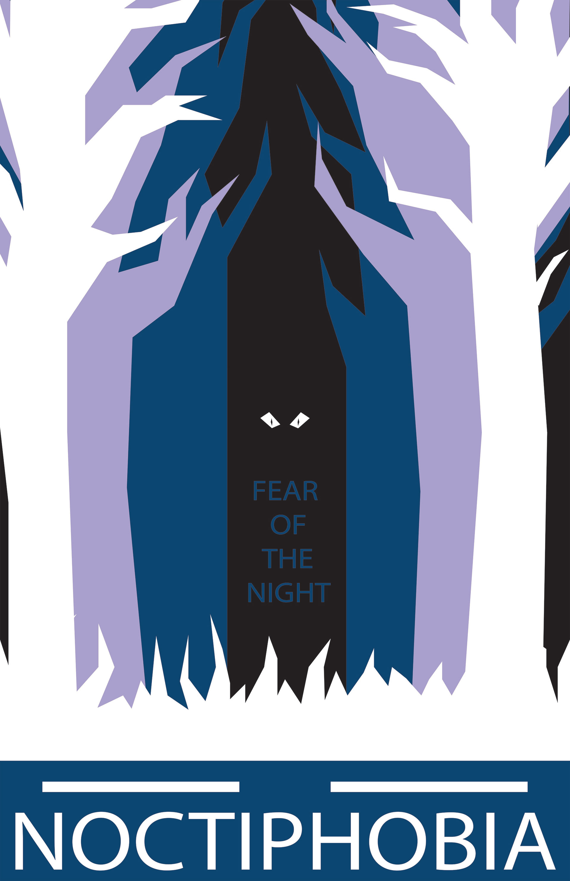 Cameron Krizman, Noctiphobia Phobia Poster, Design, Lakewood High School, Educator: Annie McQuay, Grade 12, Silver Key