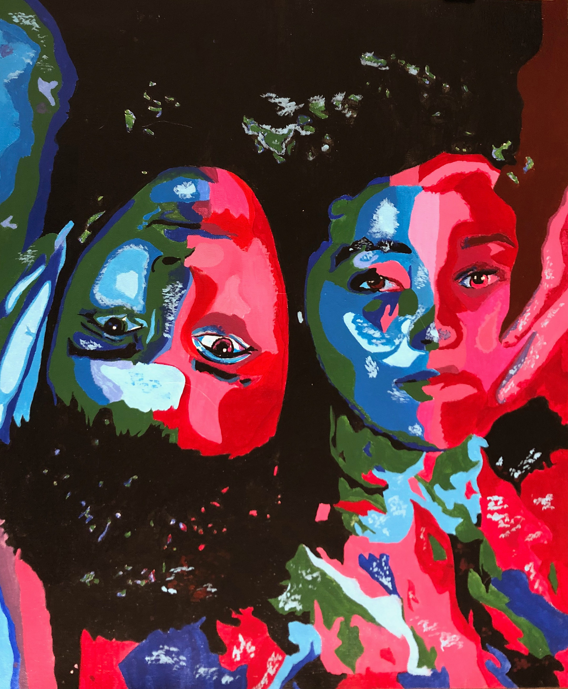 Dimpal Rana, Upside Down World, Painting, Euclid City High School, Educator: Edith Mellen, Grade 12,  Honorable Mention