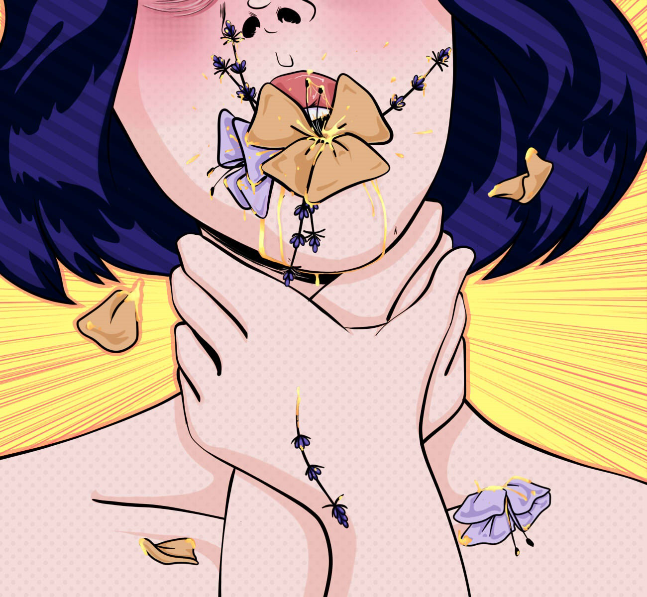 Lydia Reiss, Hanahaki, Digital Art, Notre Dame Cathedral Latin School, Educator: Mary Sedivy, Grade 12,  Honorable Mention