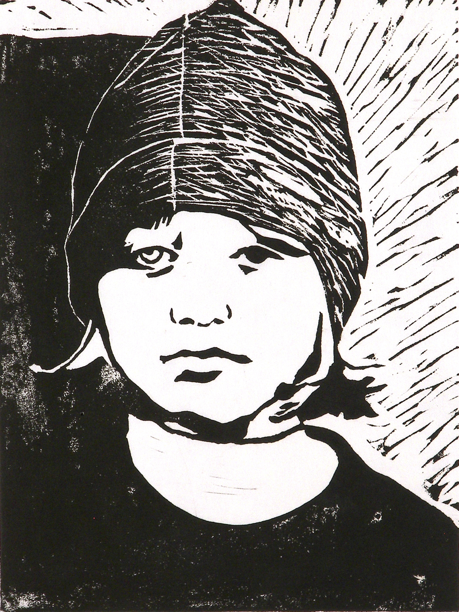 'Kelsey' - Linocut, 2000