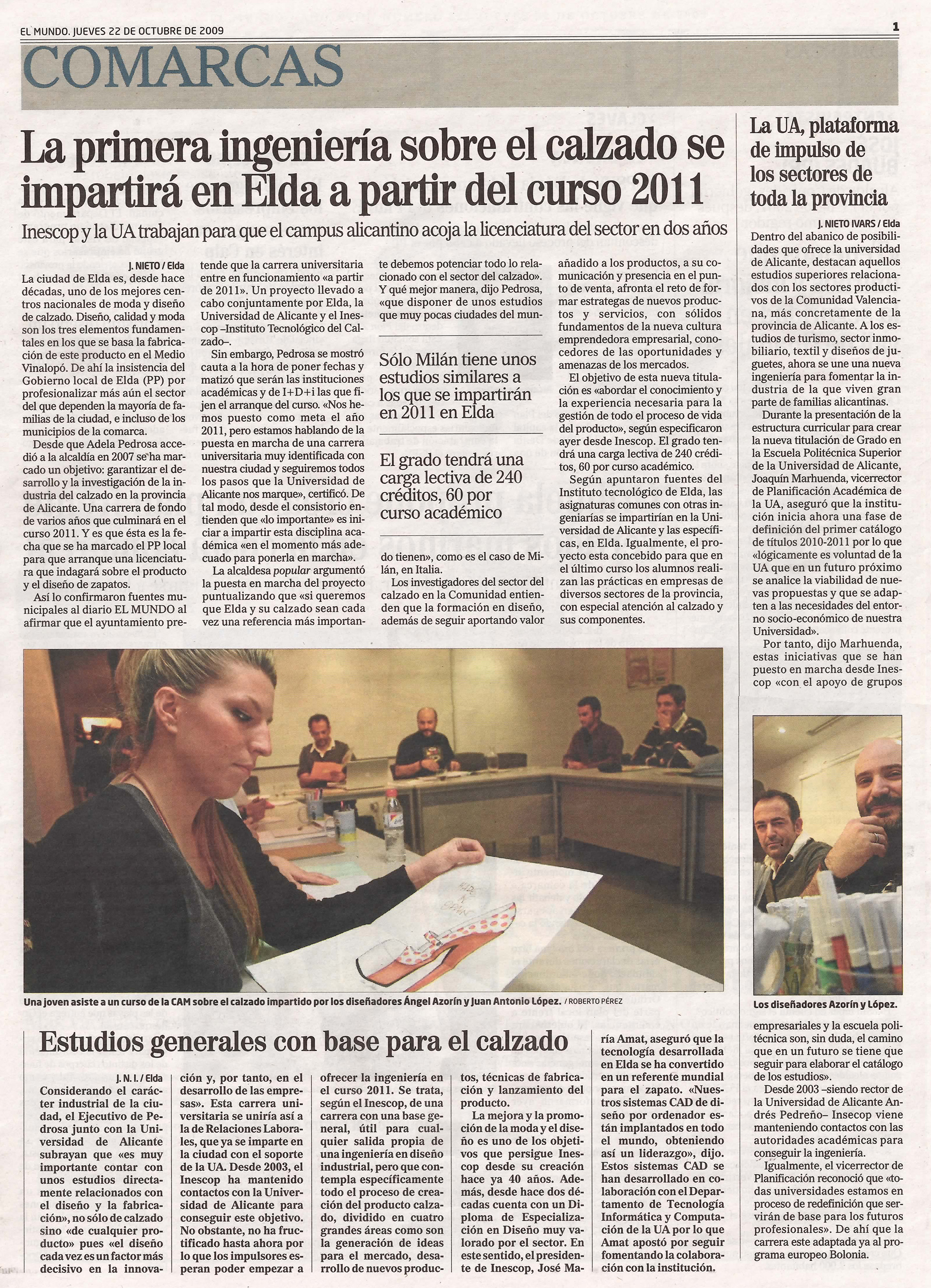 EL MUNDO, October 2009