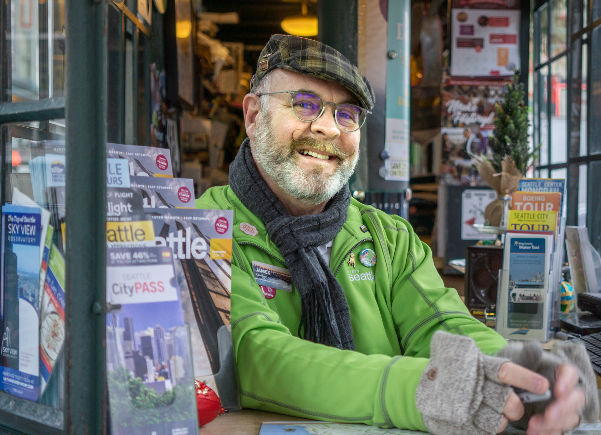 Seattle visitor guide outside Pike Place Market