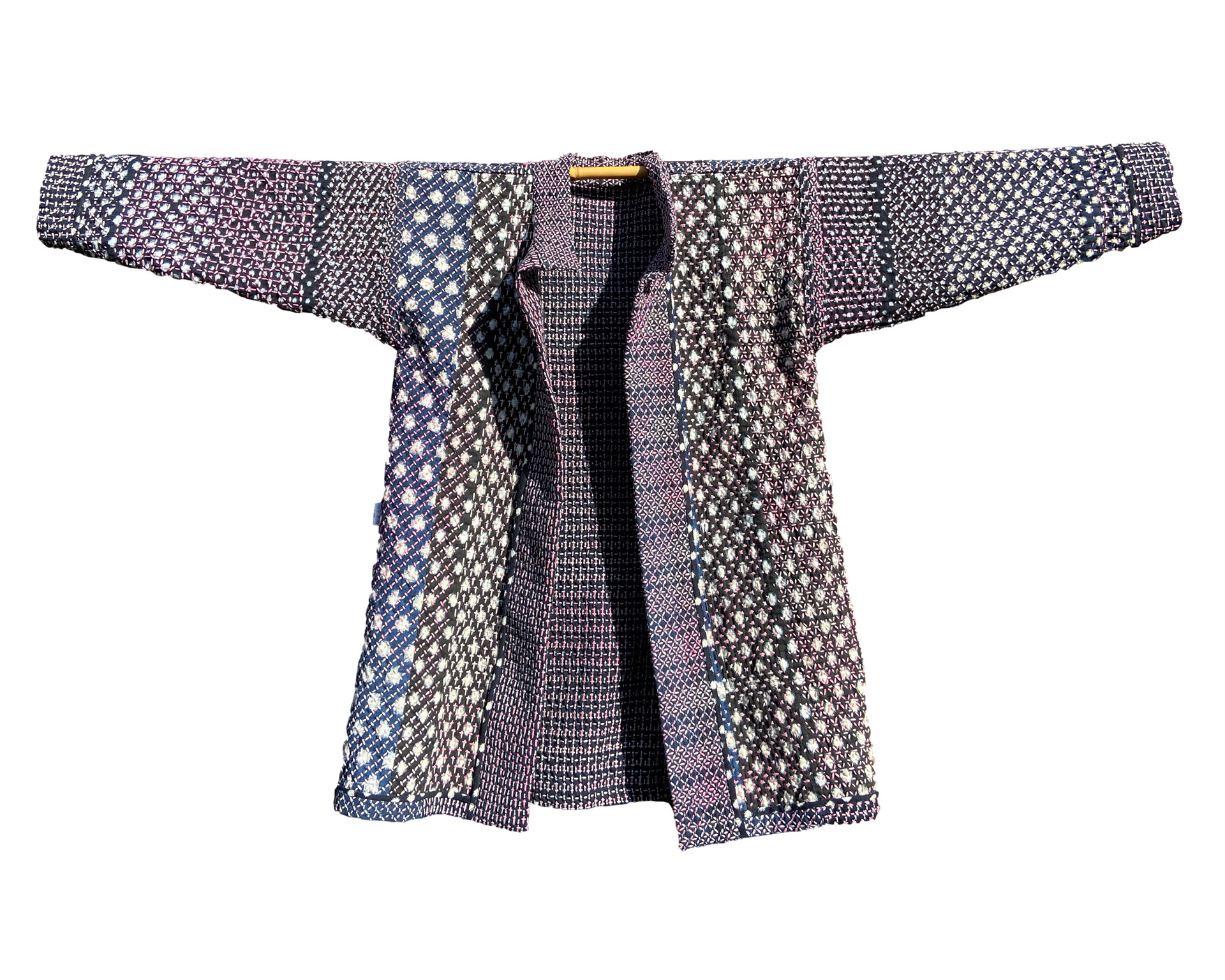 Sashiko Portfolio - Hitomezashi Sashiko Jacket 2021 B