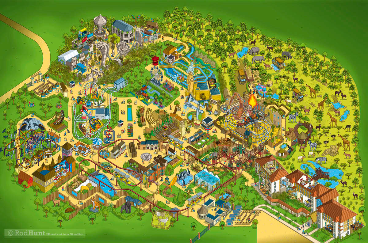 chessington world of adventures car park map