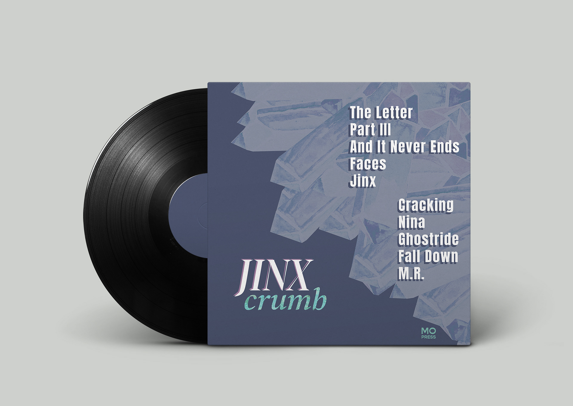 Album Back Design for "Jinx" by Crumb