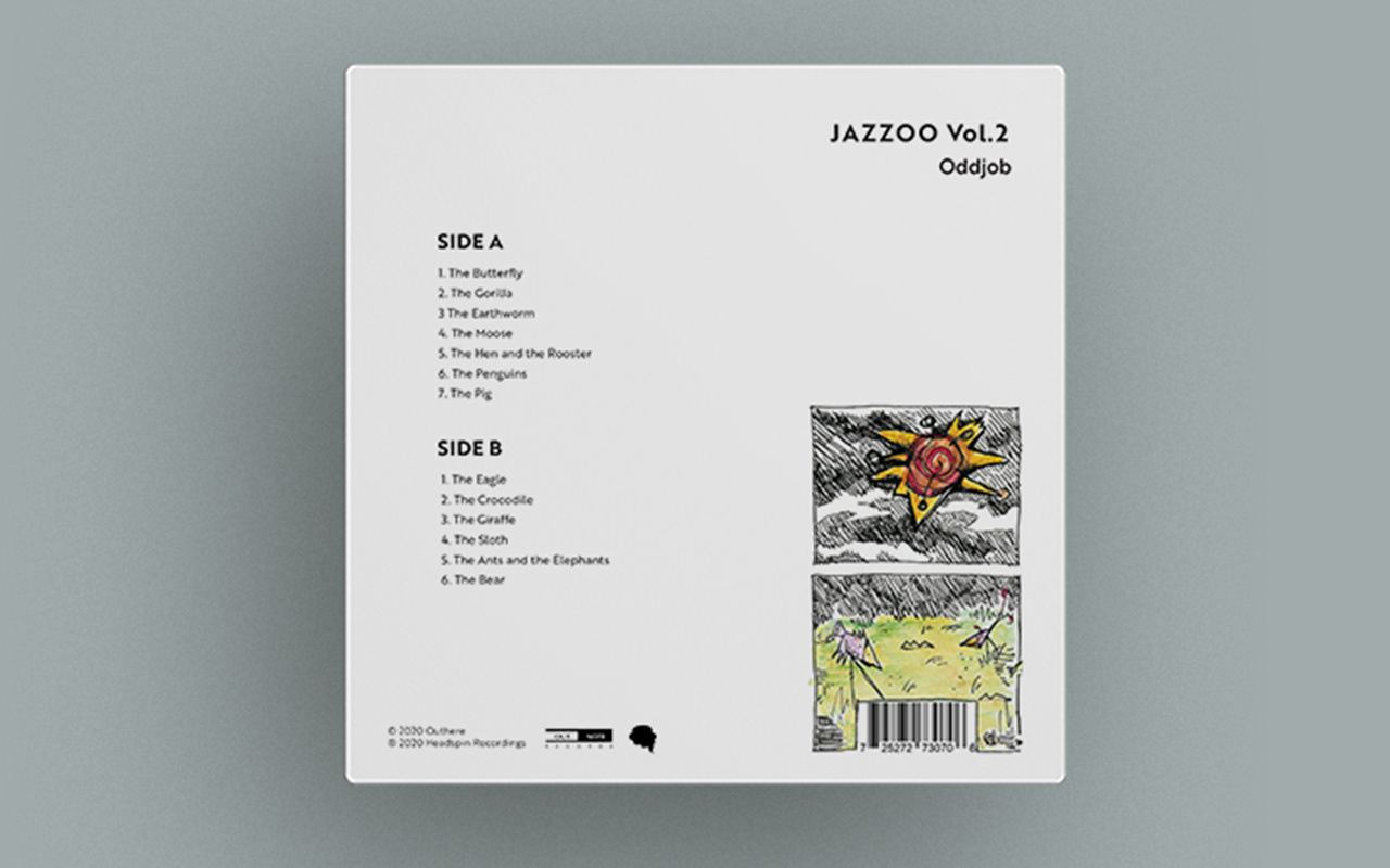 Back Cover Design for "Jazzoo Vol. 2" by Oddjob