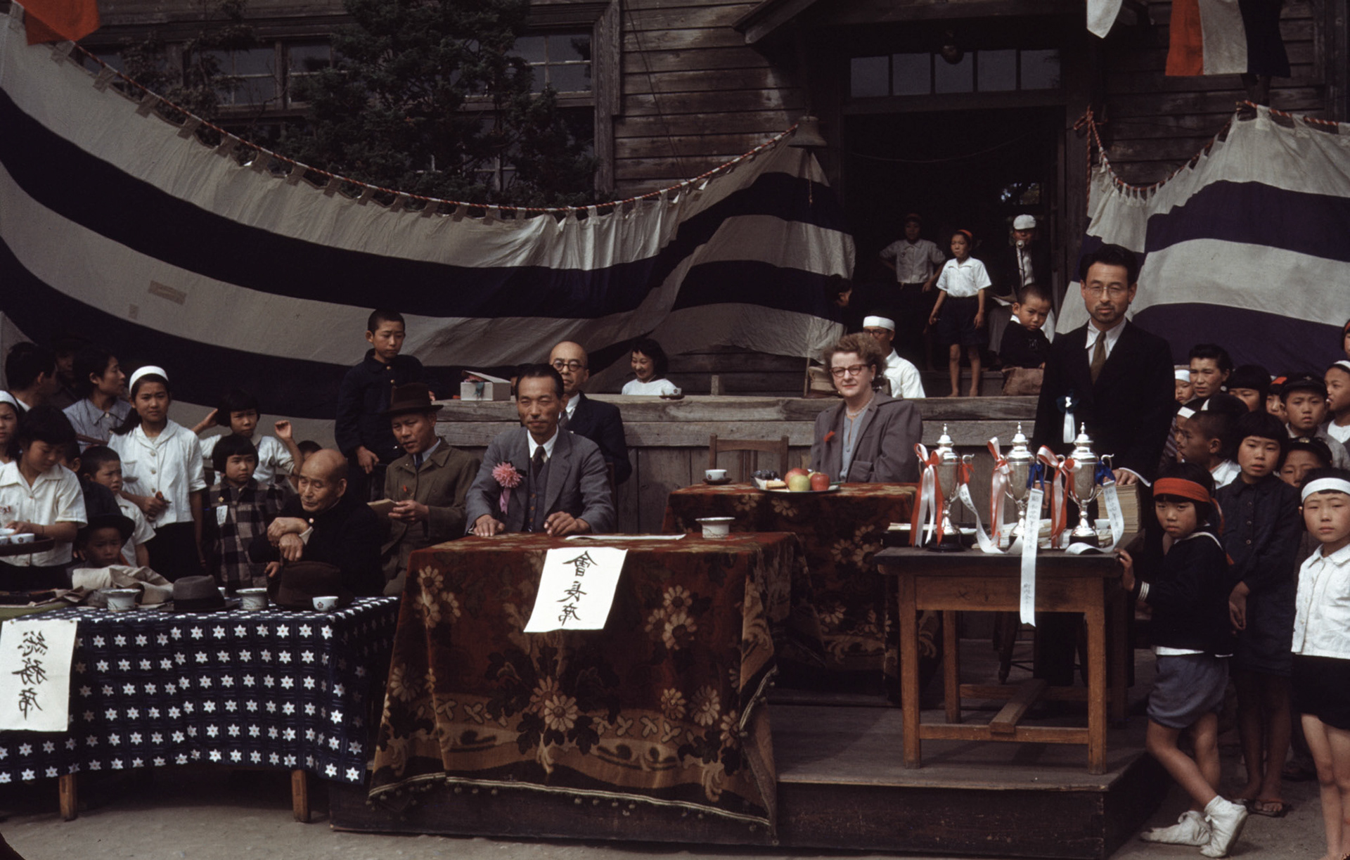 School scene in Morioka - My grandmother is in the middle.