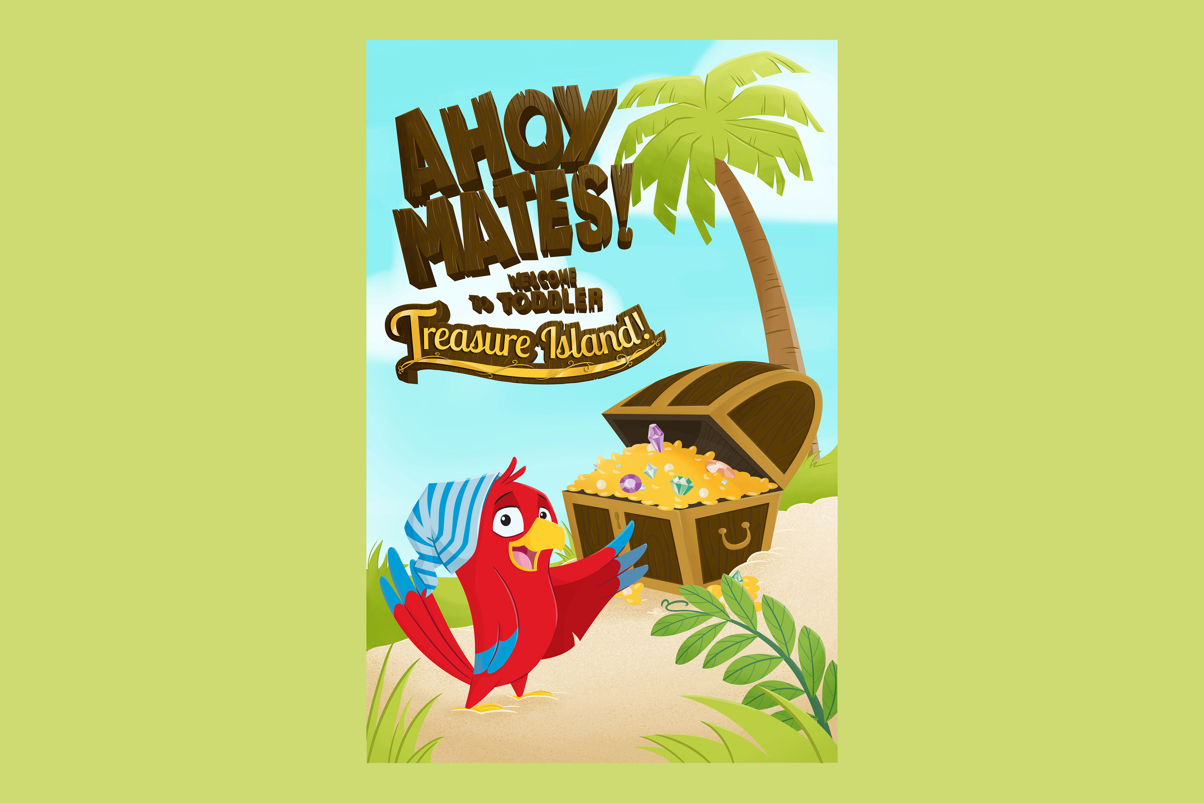 Treasure Island toddler class poster art