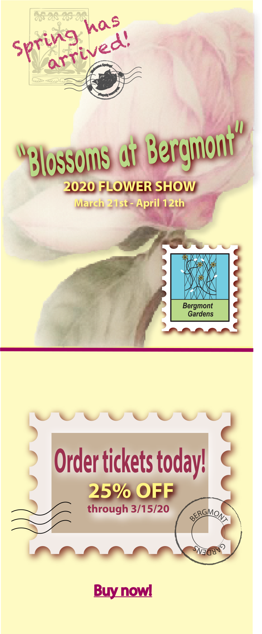 Bergmont Gardens Website Banner Ad (Photoshop & Illustrator)