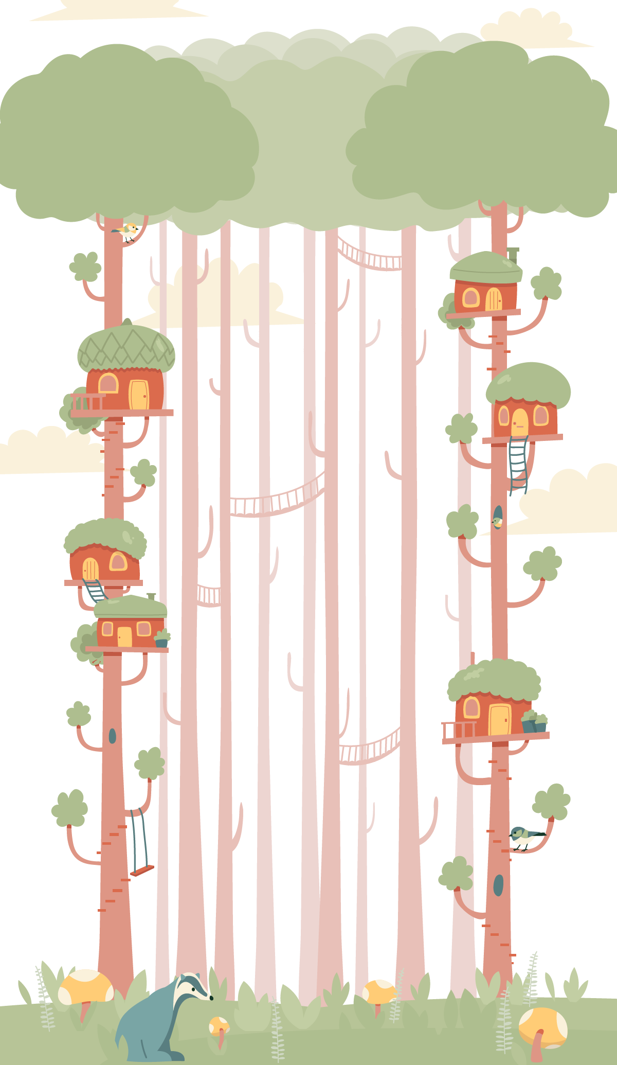 graphics for a webpage on the 'Kids Village' website