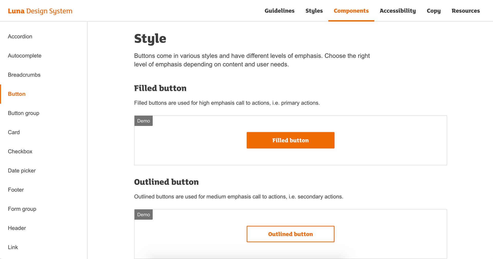 Button component