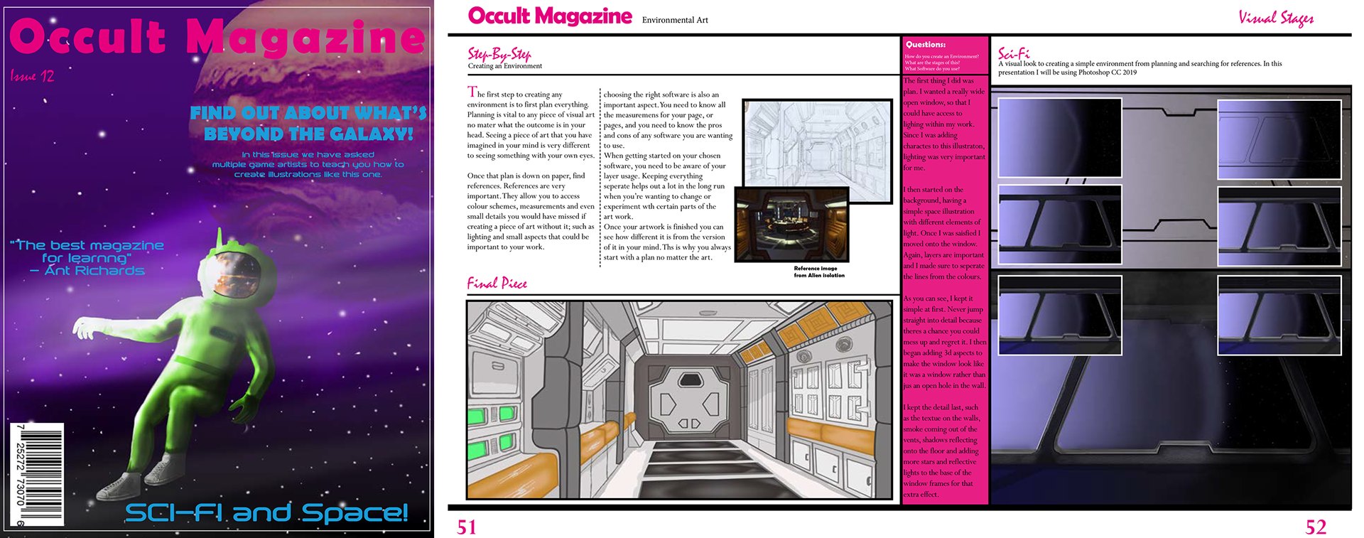 Kyra Cleeton - Magazine cover and double page spread - Illustration & Editorial