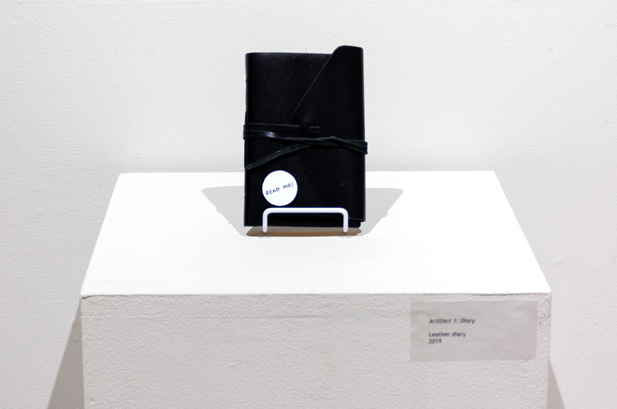 'Artifact 1: Diary', Leather journal