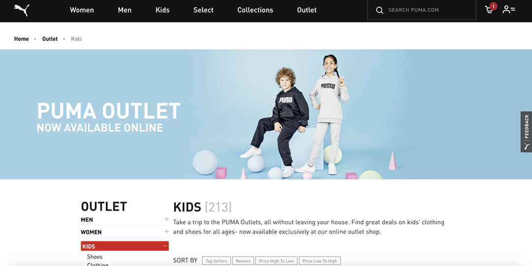 Various PUMA website assets (5/7).