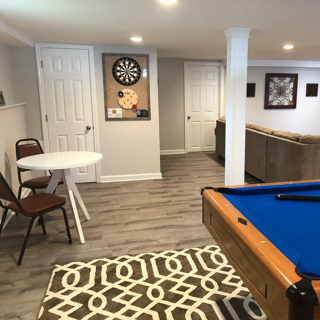 Basement after