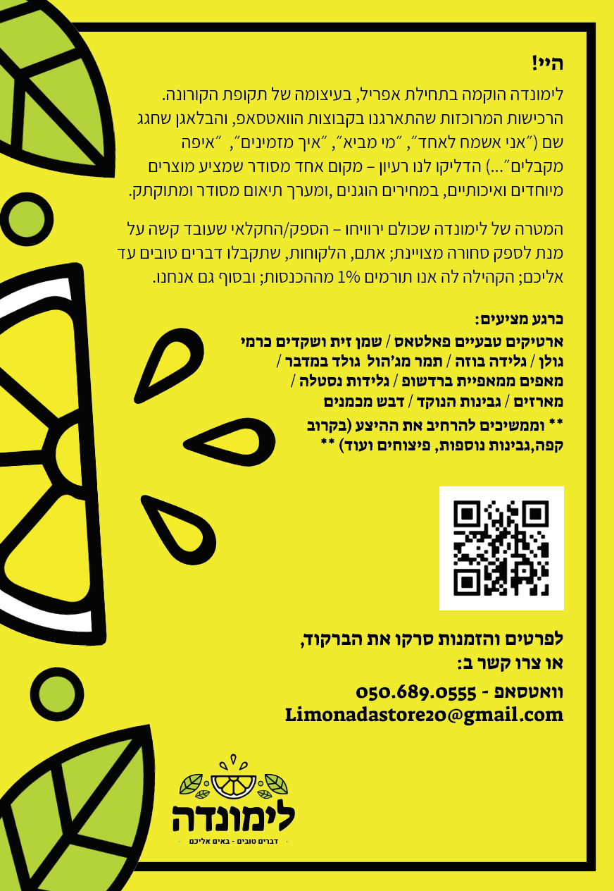 פלייר לחברת לימונדה