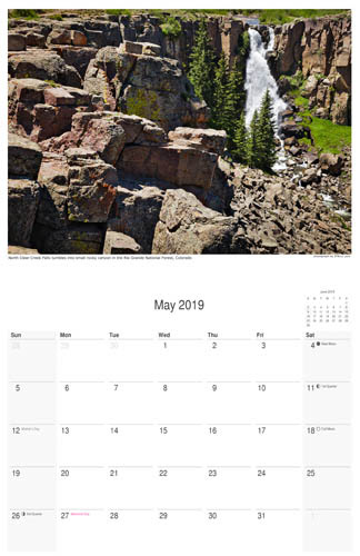 may 2019 scenic calendar, landscape photograph