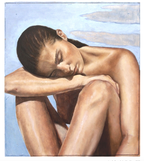 Sans titre, huile sur bois, 46 x 40 cm, 2019