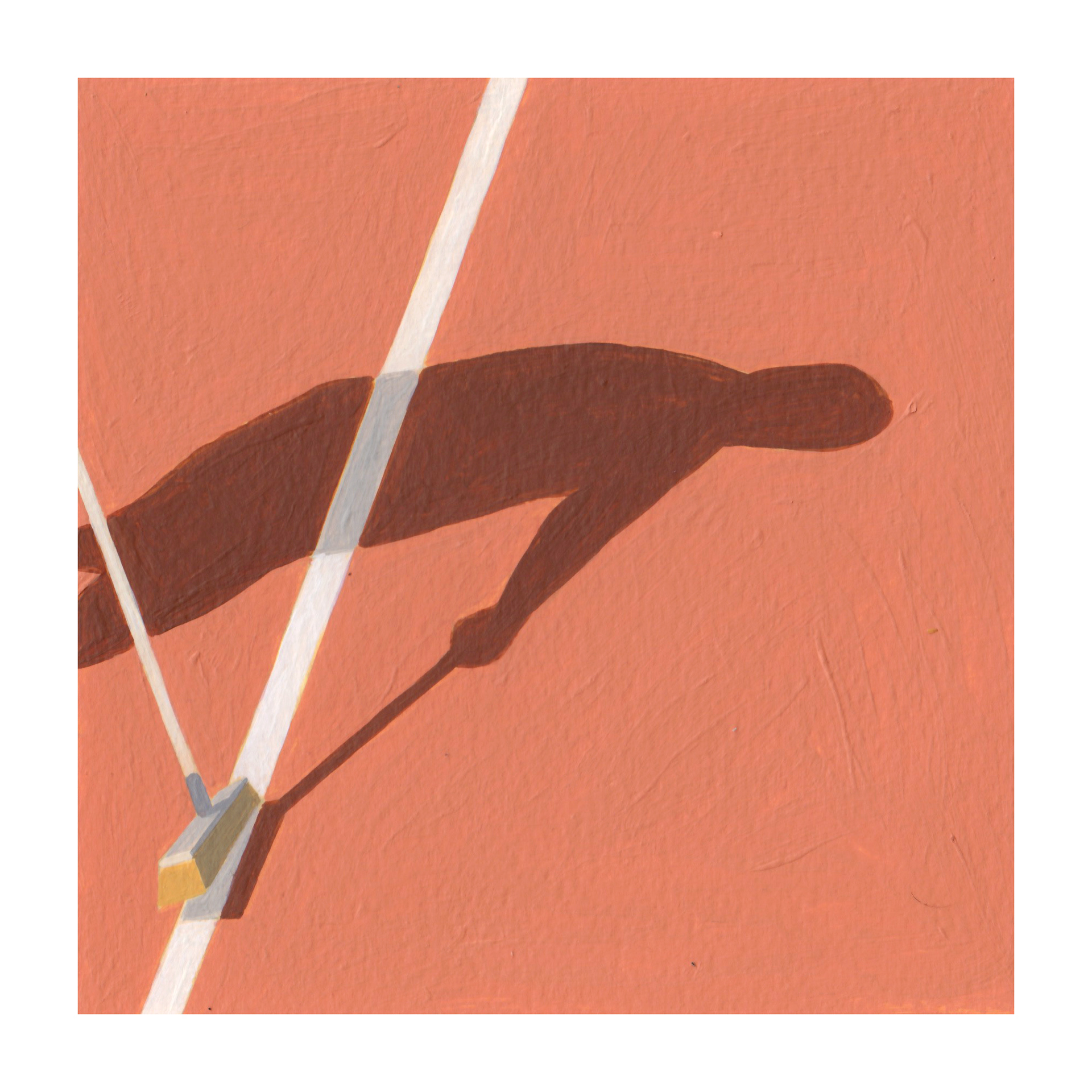 Tennis project, 15x 15 cm, acrylic on paper