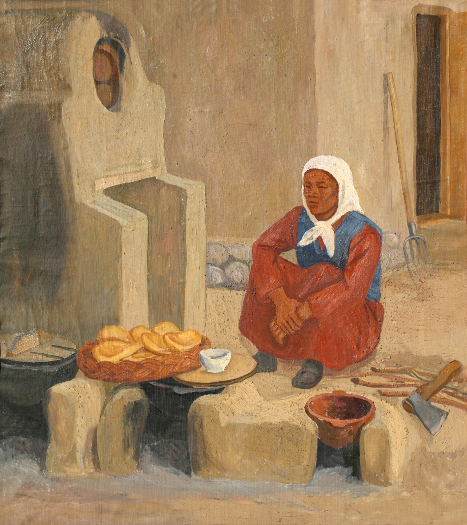 Тандыр. 1968 г., х.м., 90x80