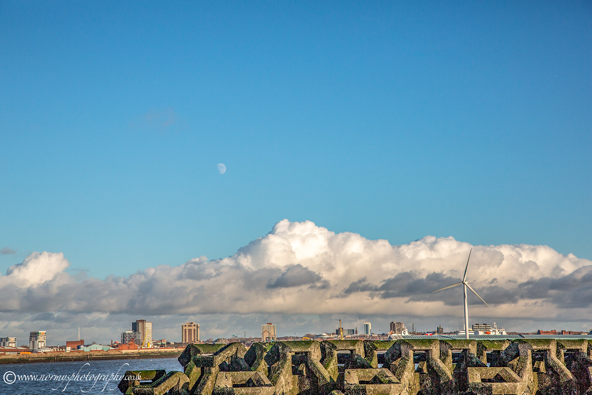 Over the breakwater