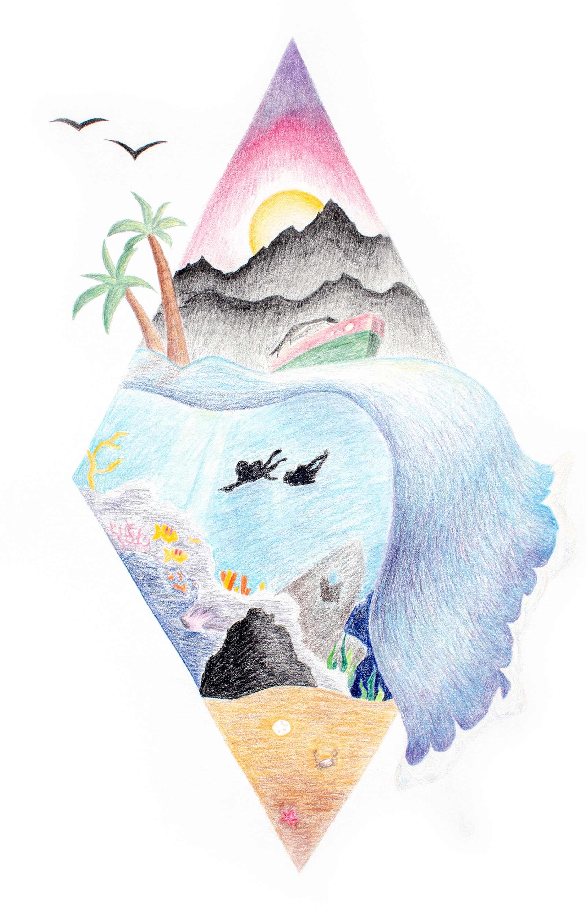 Paradise, Colored Pencils
