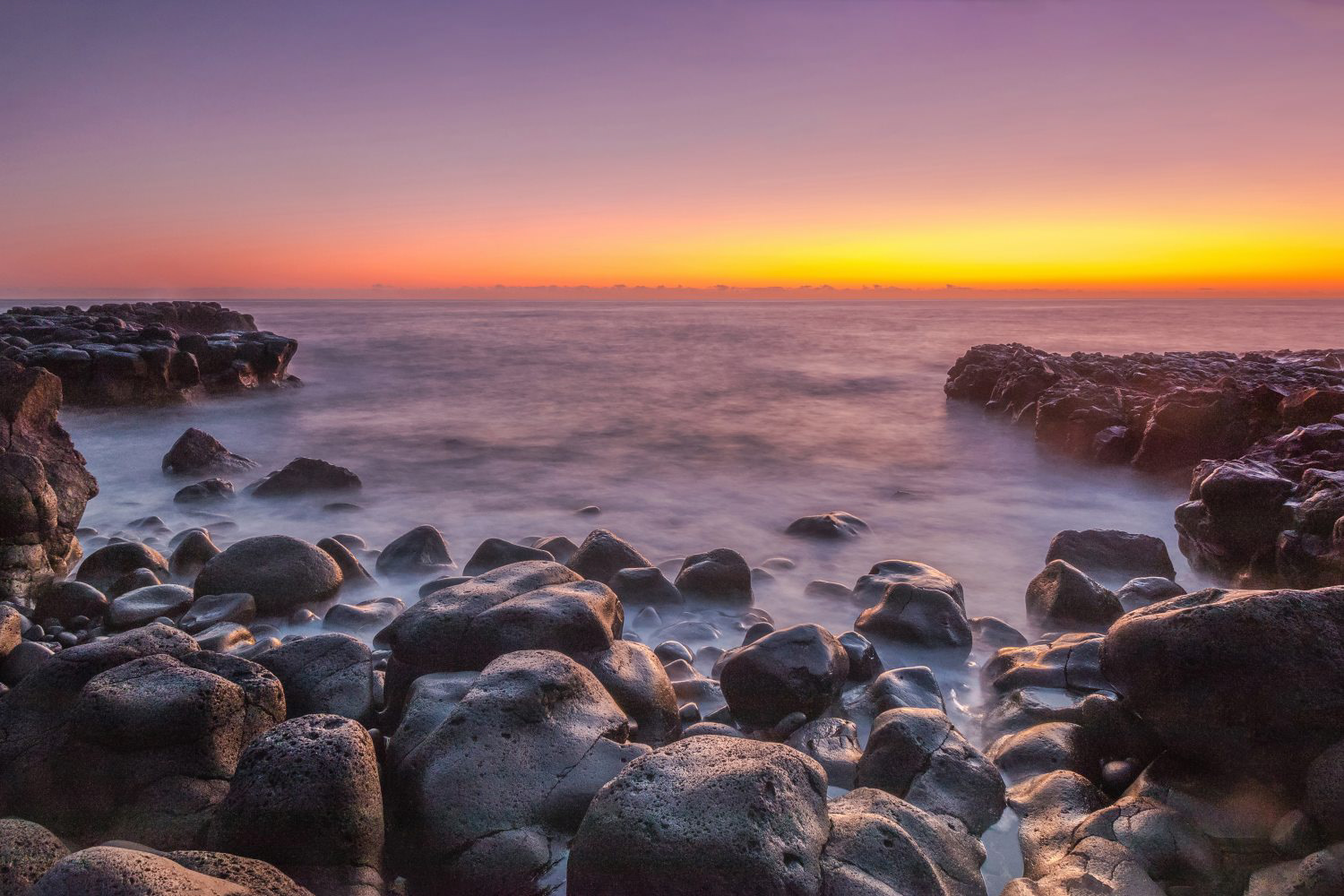 sunrise, pretty, rocks, long exposure, fishing, dawn, Bargara, Bundaberg region, beach