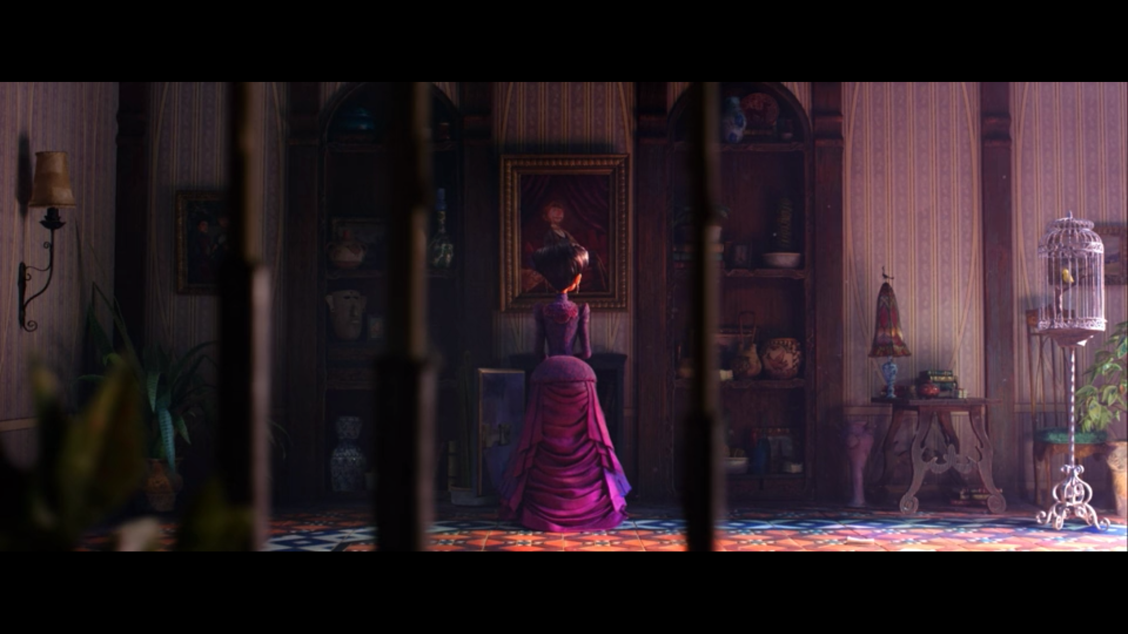 Film still from Adelina's home