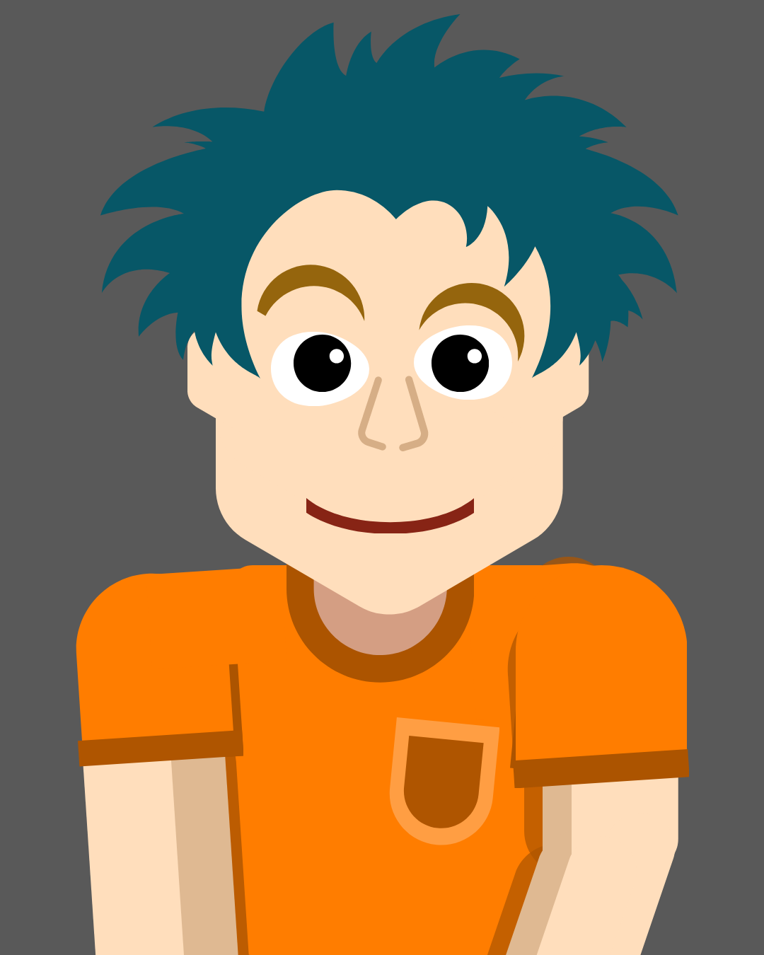 Punky Spikey Haired Boy