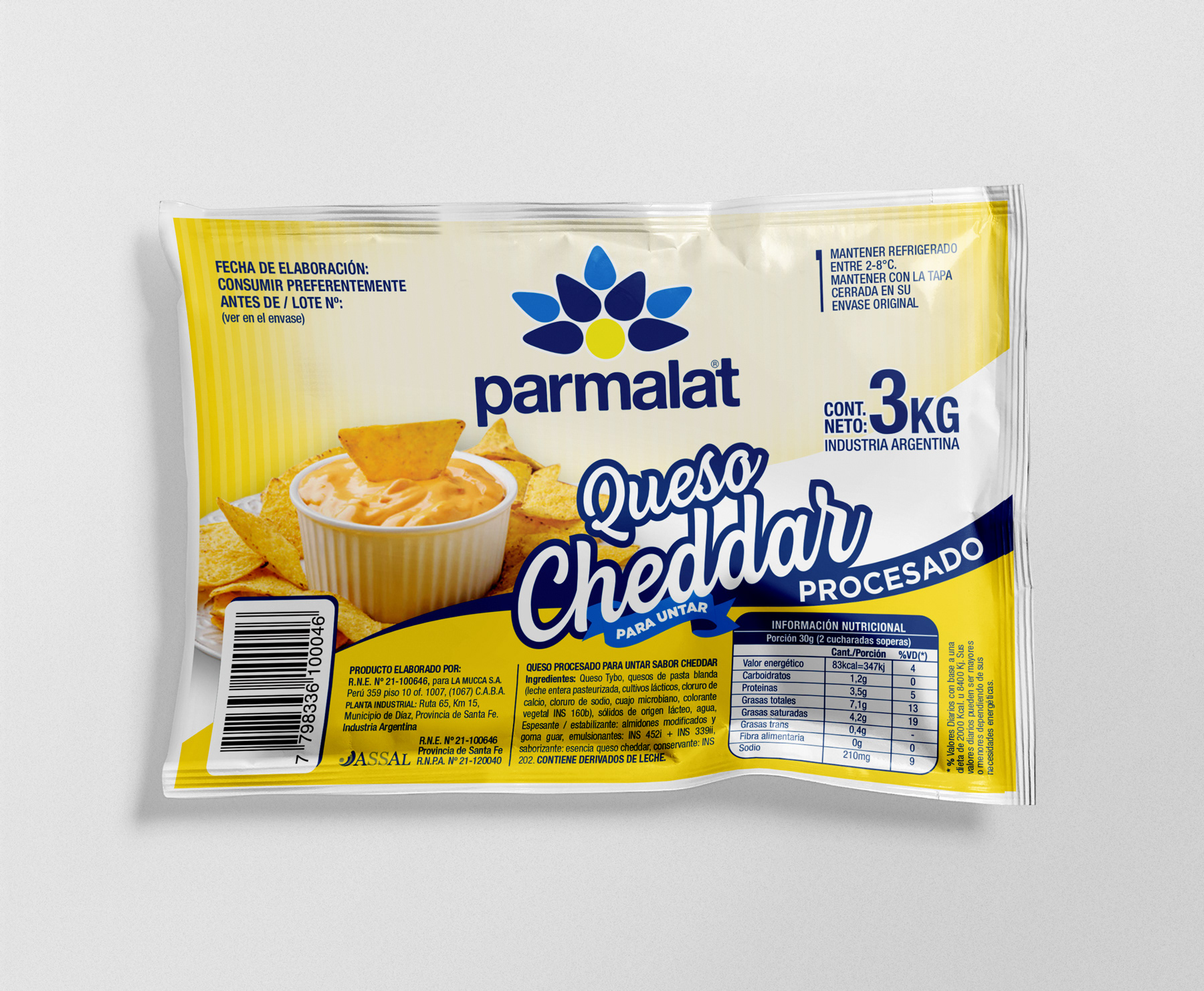 Roberto Goljevscek Cheddar cheese. Parmalat, Lactalis.