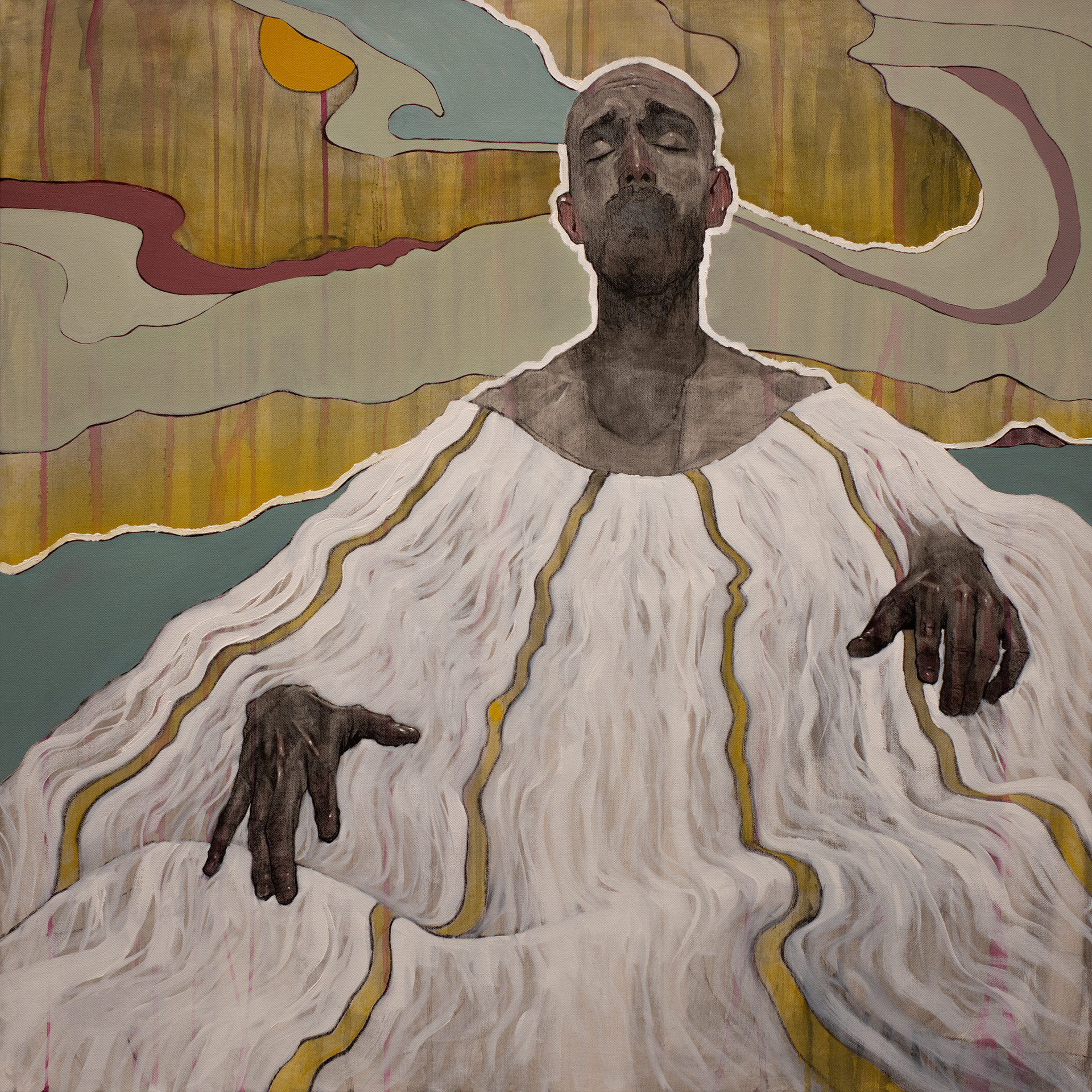 Abode::Abide::Abade, Mixed Media on Canvas, 30in x 30in