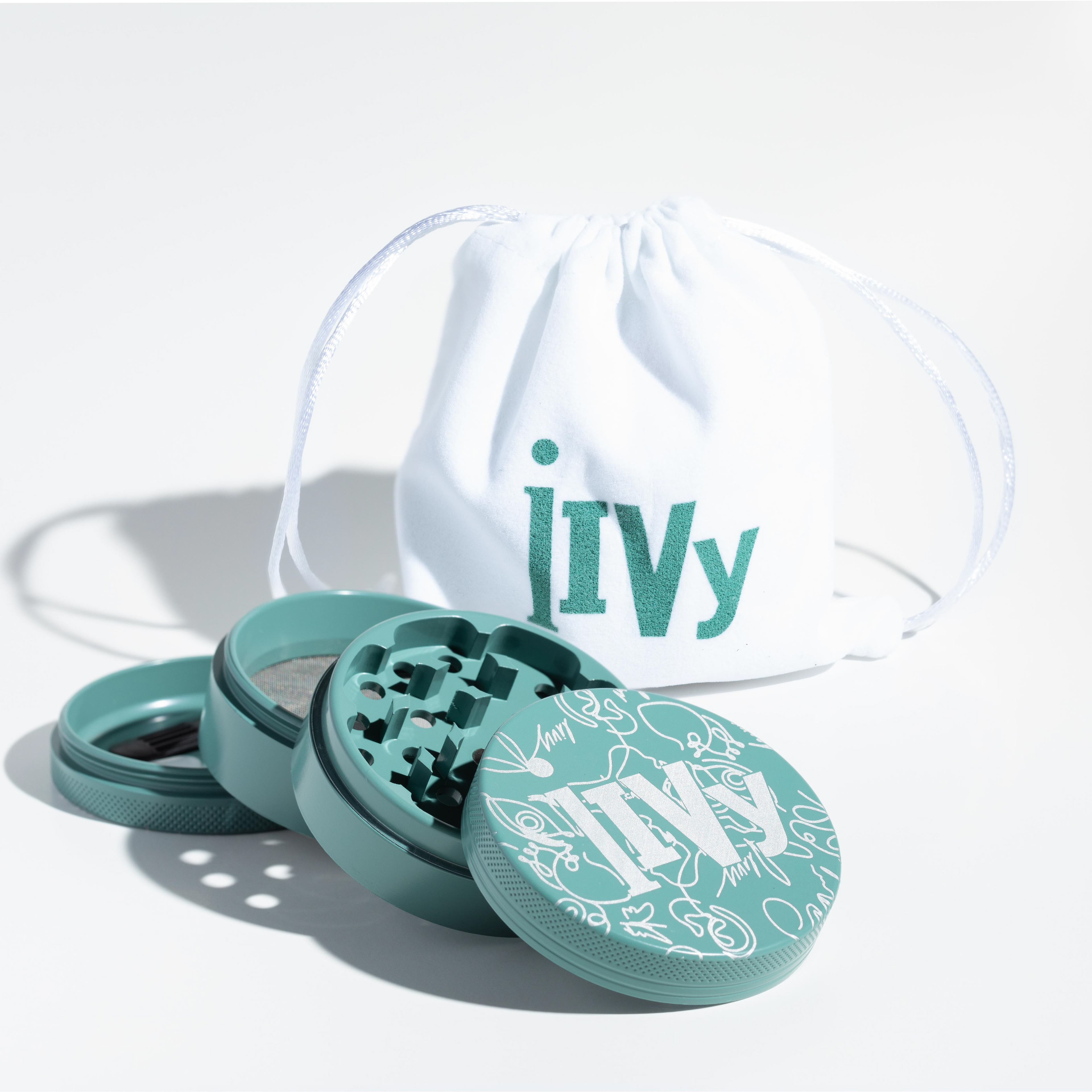 Lifestyle product photography - Cannabis Grinder, green