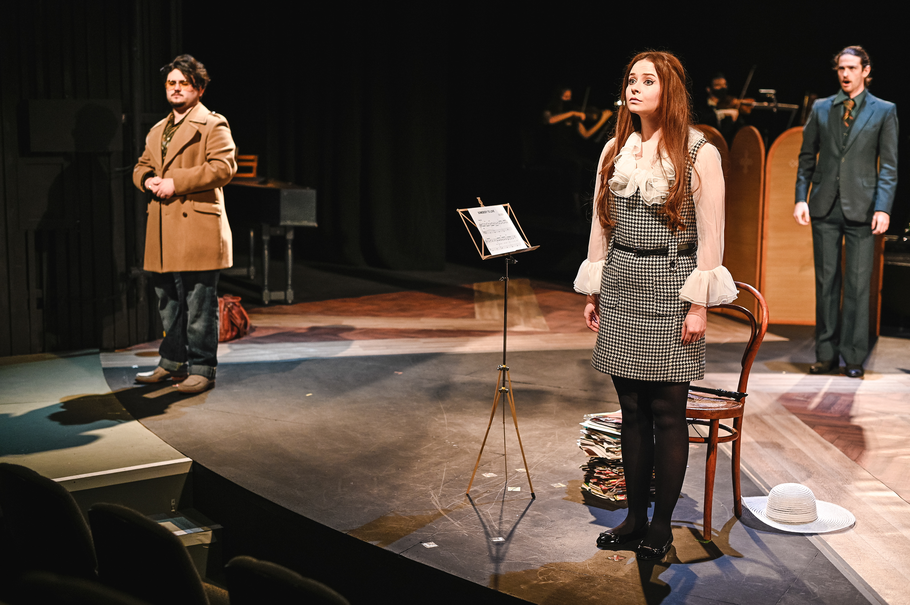Rosina, Almaviva and Don Basilio. Photography Kirsten McTernan.