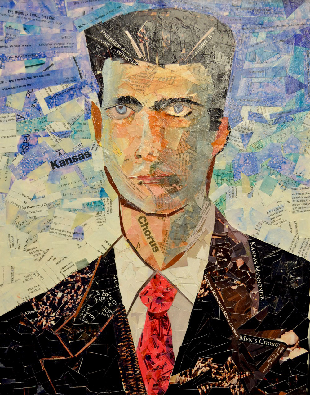 Cheryl Bangle, "Life of HJW," 2021, Collage