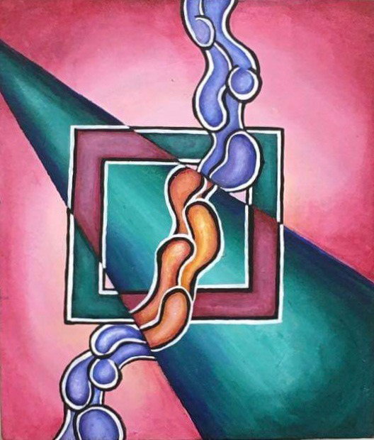 Microscope Slide, 2020, Acrylic on canvas