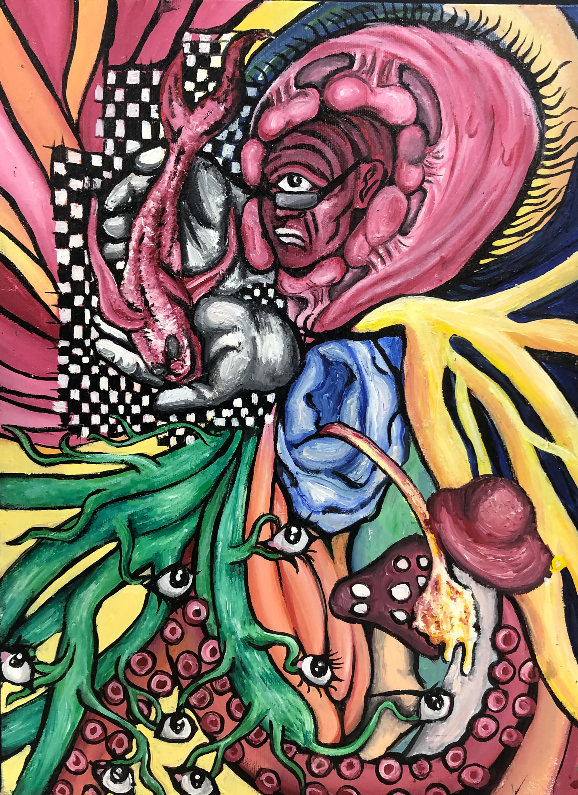 Caught A Fish, 2020, Acrylic on canvas