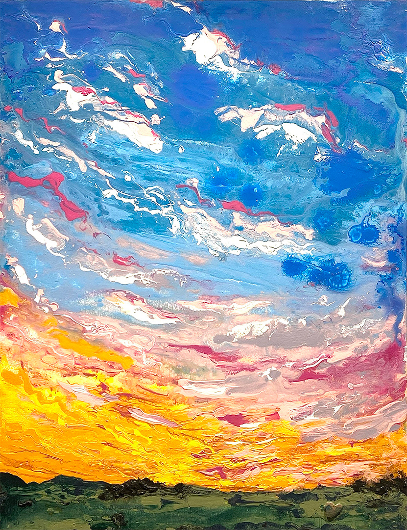 The Sky Can Warm My Heart, 2020, Mixed media on panel