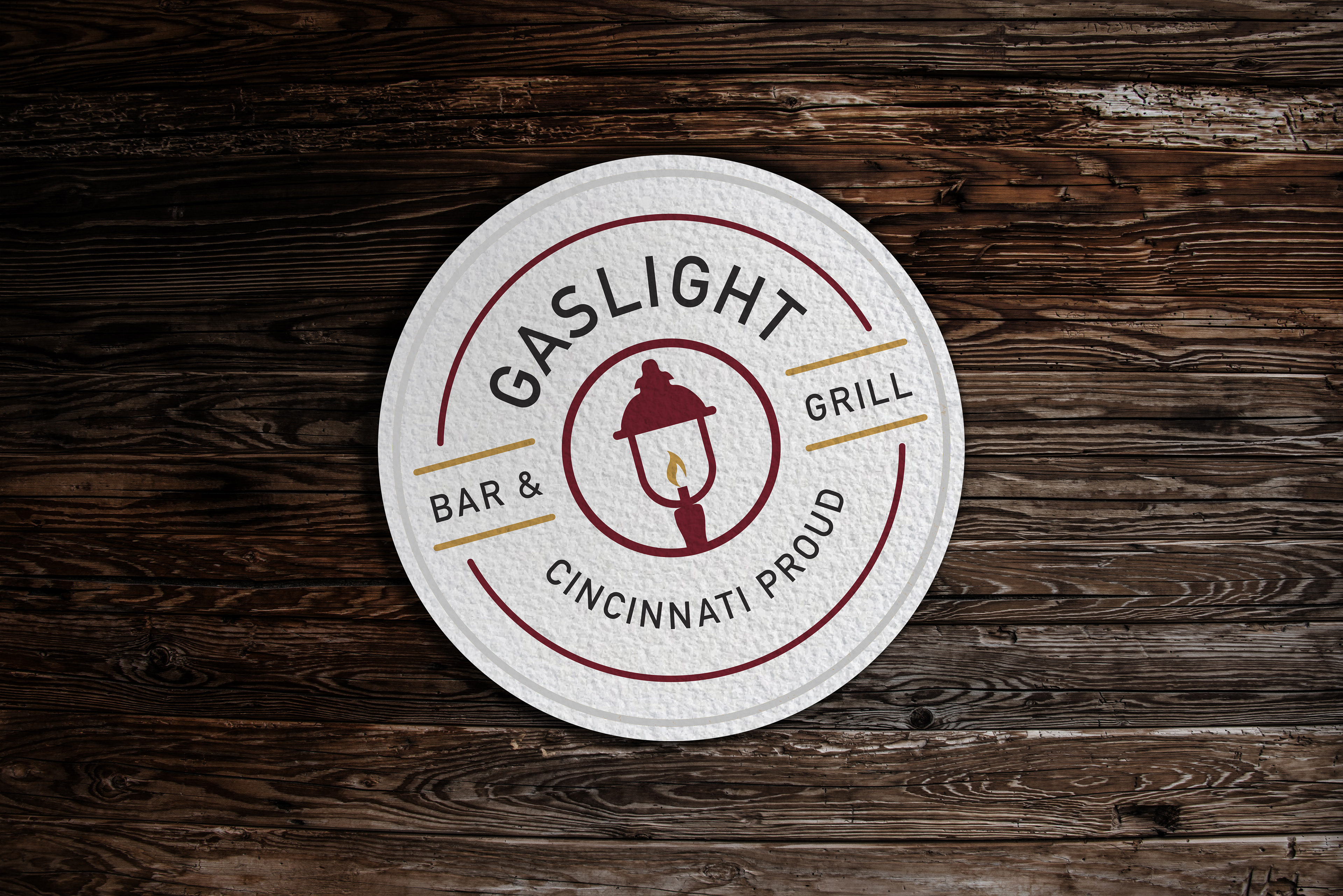 PGB CREATIVE Gaslight Bar & Grill Identity and Applications