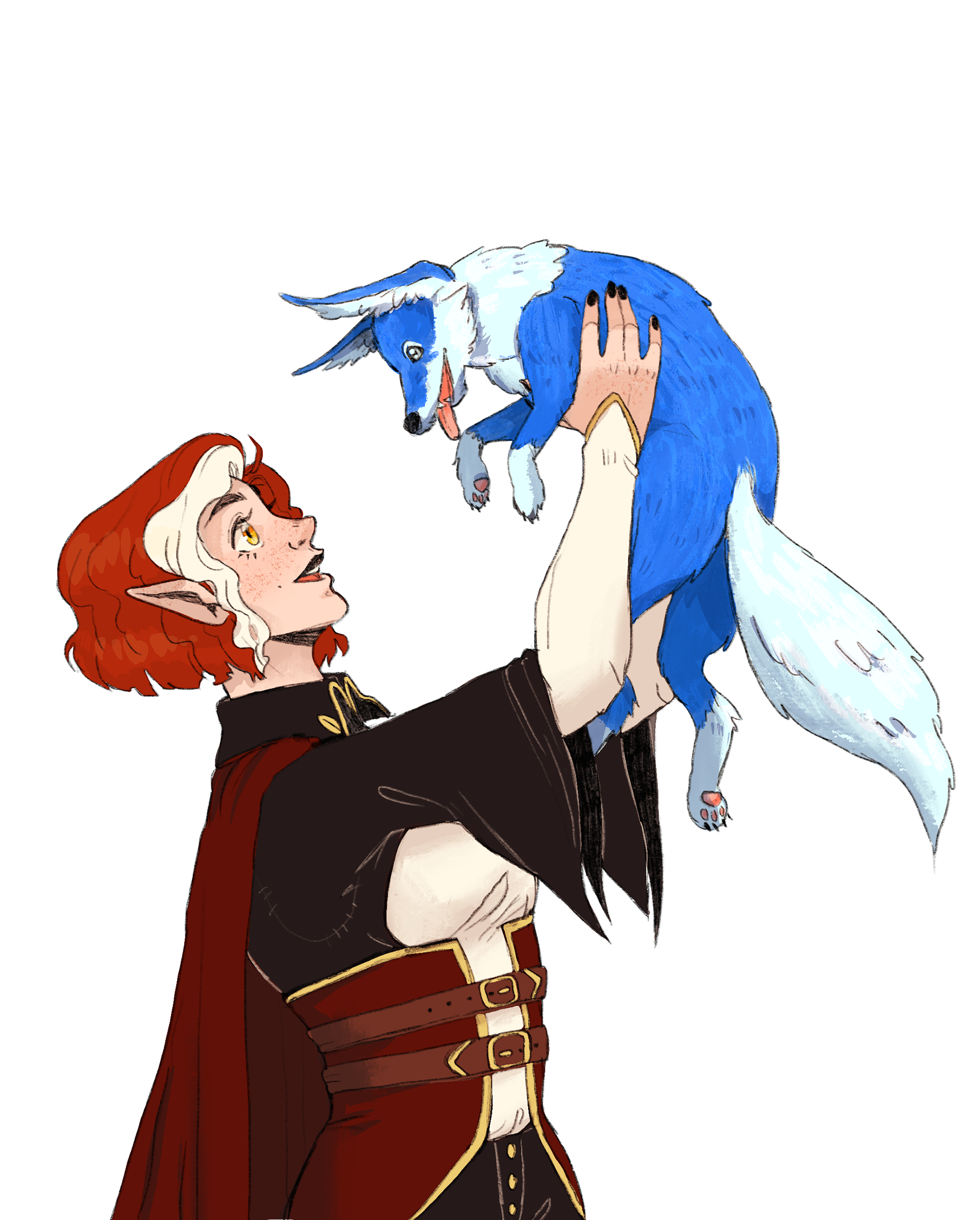Lys, with her pet, Foxbud