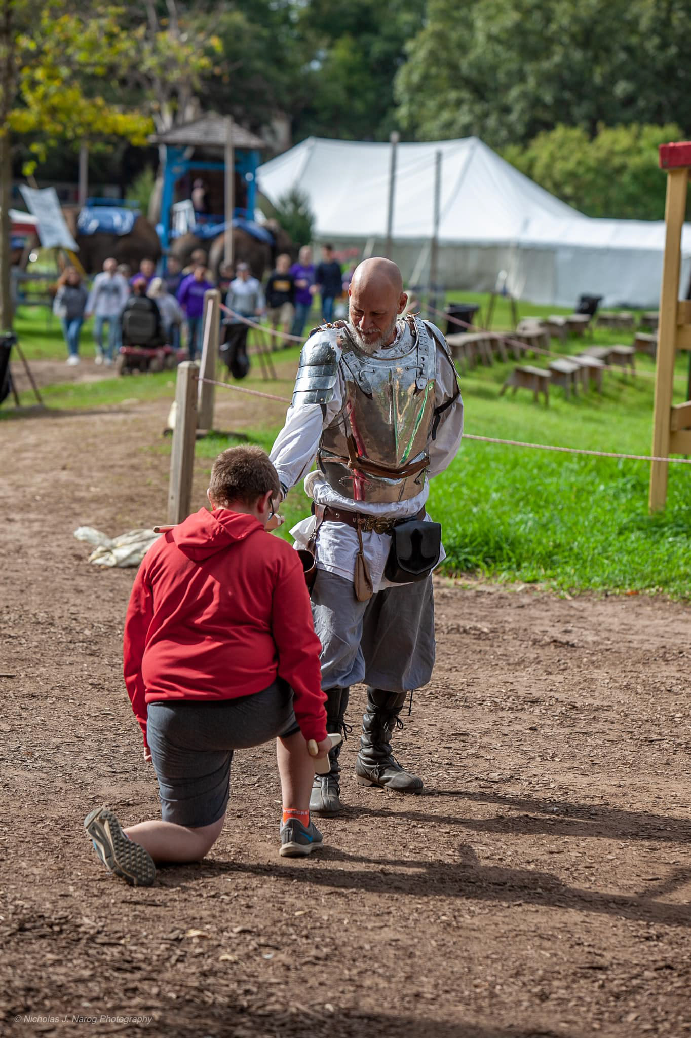 knighting a young squire