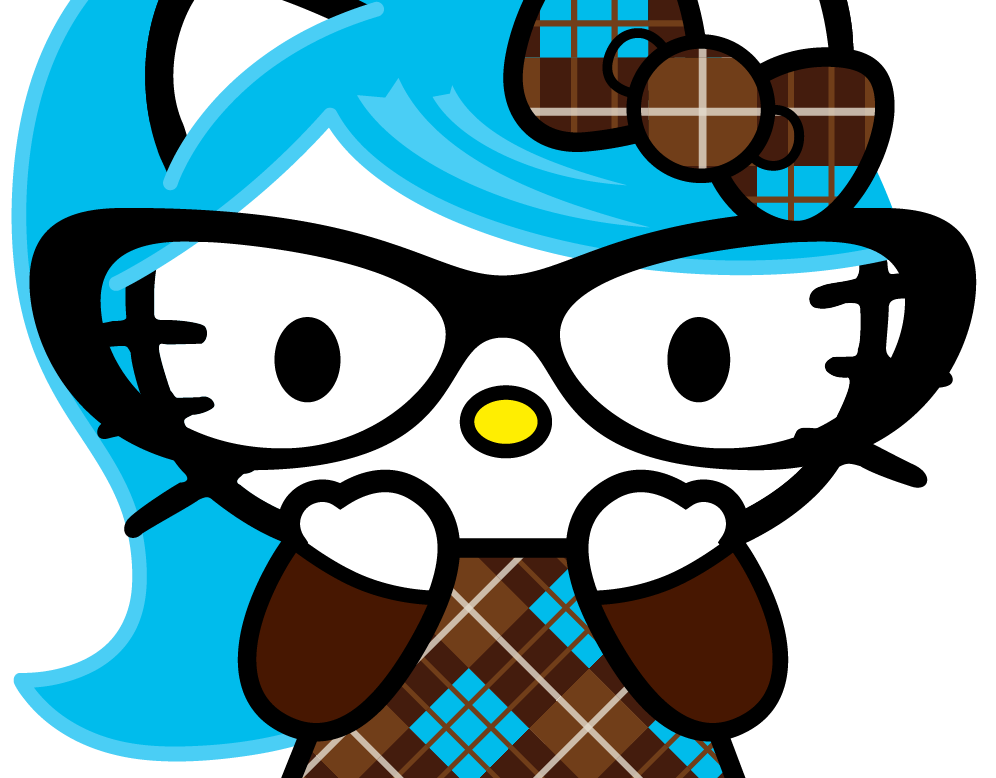 Hello Kitty Nerd Glasses SVG PNG