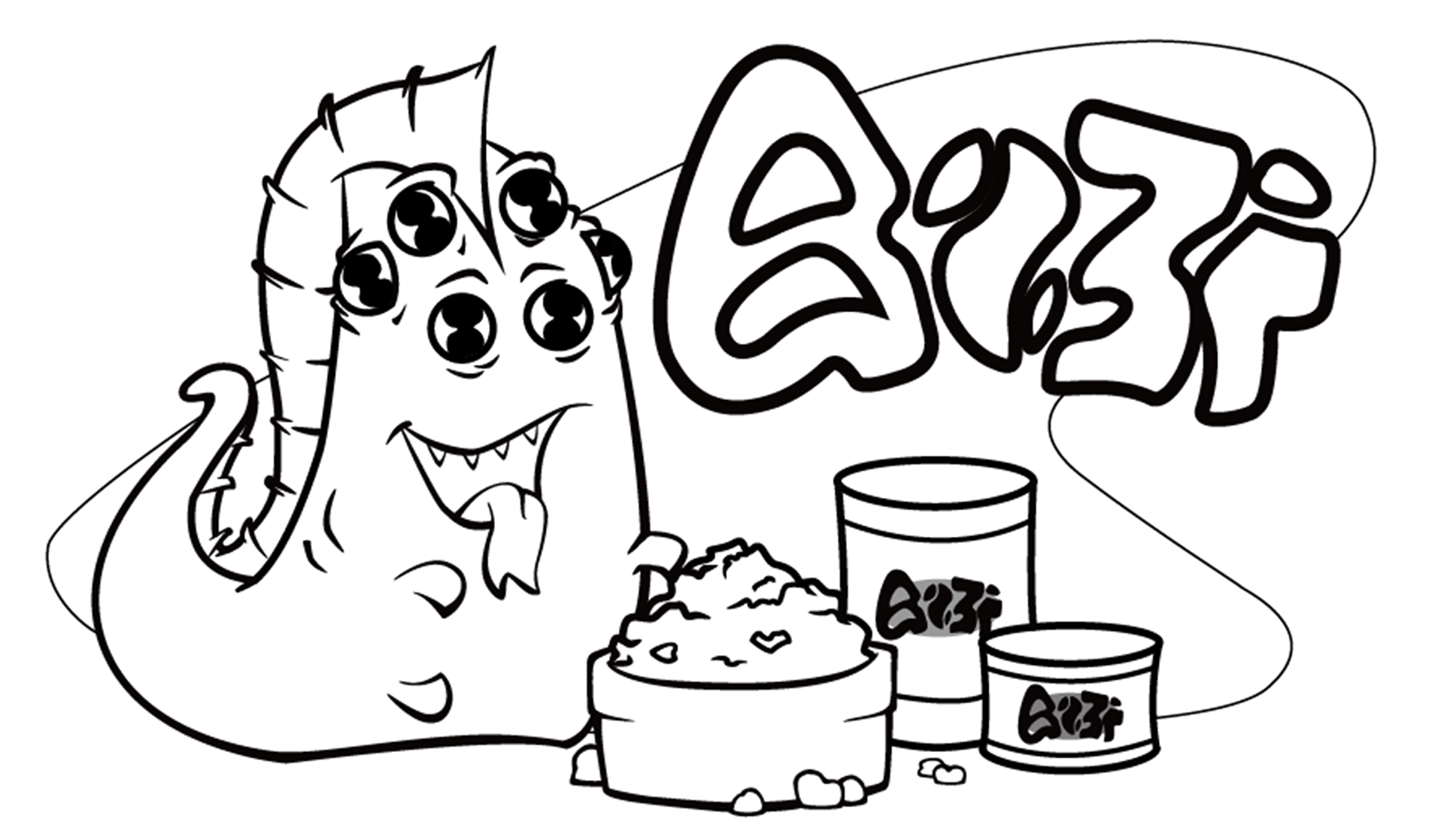 Alien Pet Food logo for 'Time Slice' class project