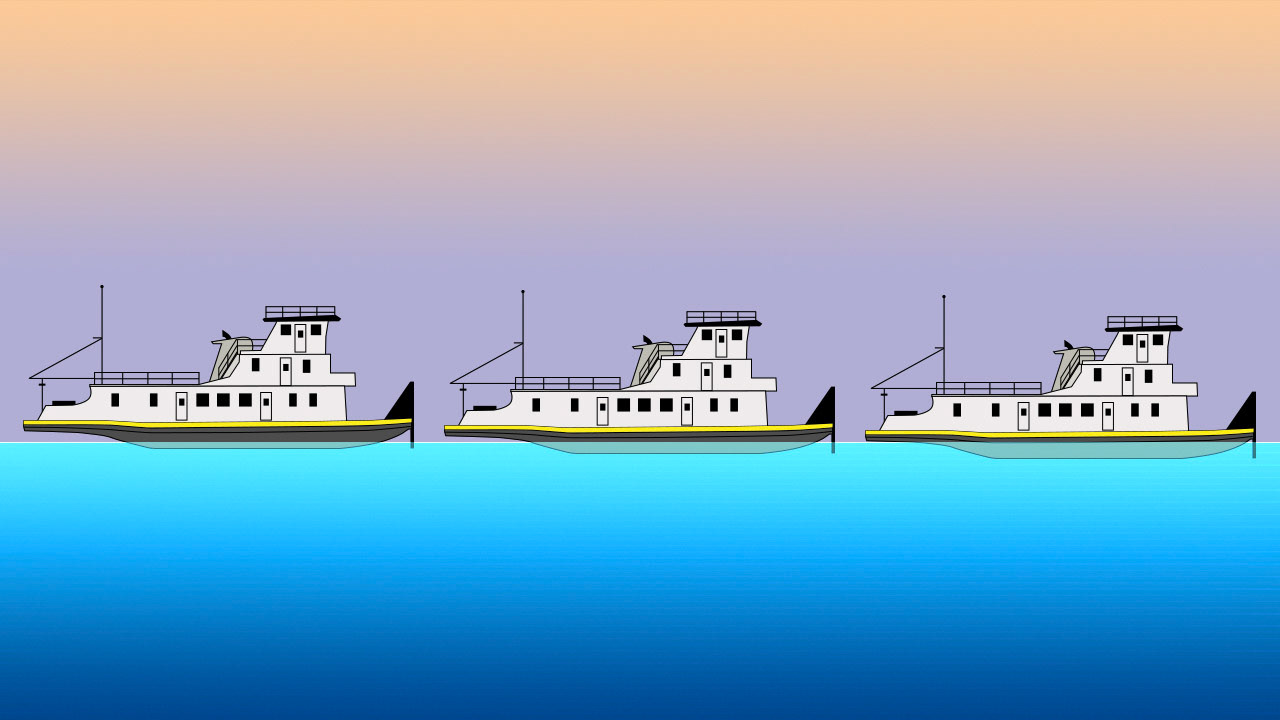 2D Illustration for barge trial